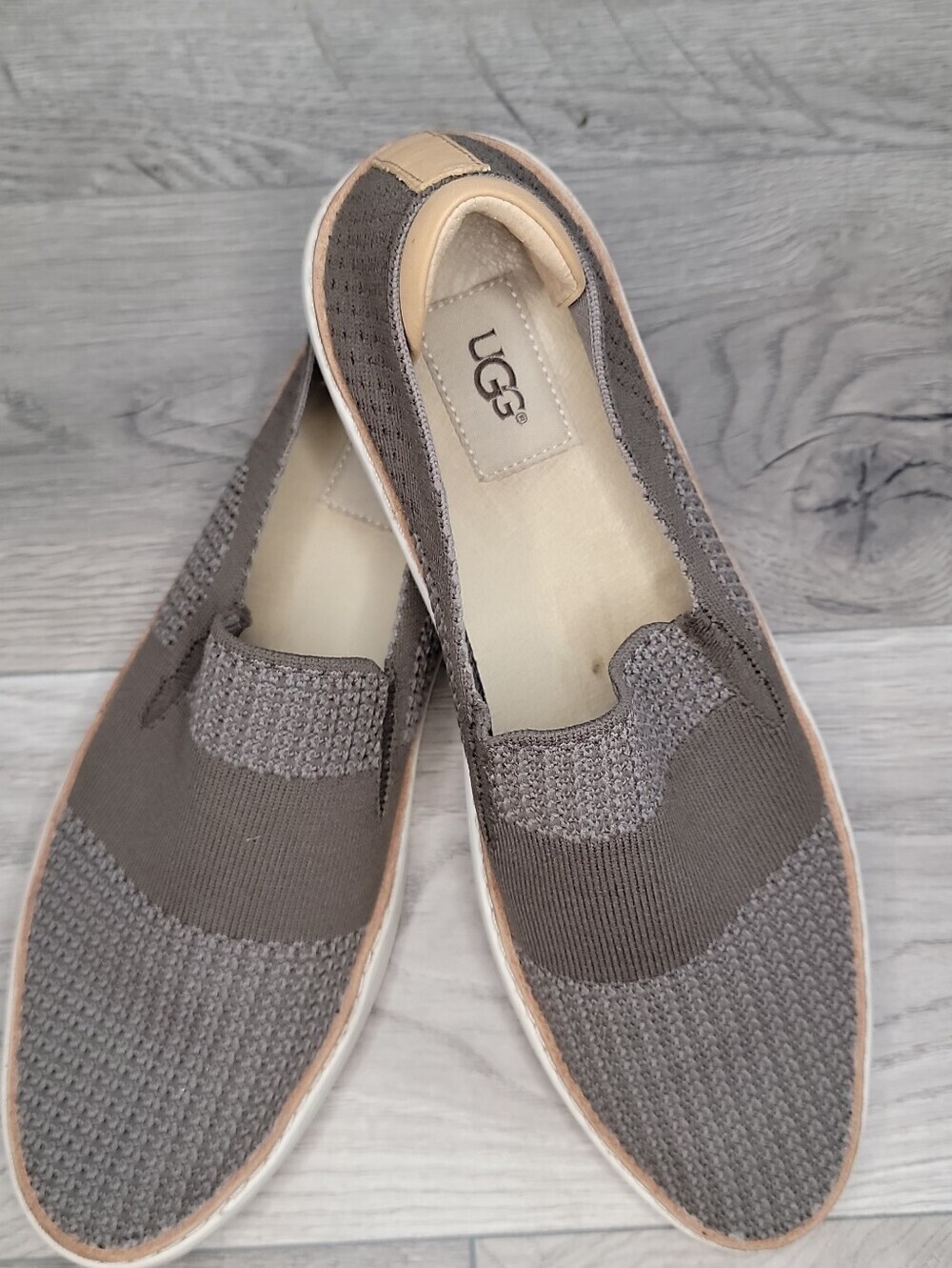 UGG Men’s Gray Knit Slip-On Shoes